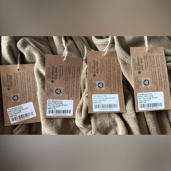 The Simple Folk Vintage Terry Romper  - walnut multiple sizes - Picture 6 of 6